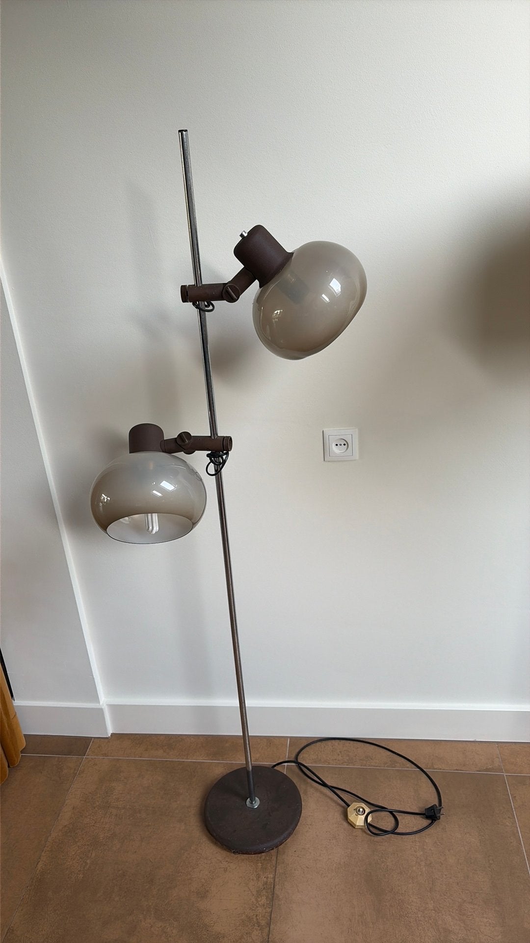 Vintage mushroom vloerlamp, Ophalen, Gebruikt, Vintage, E27 (groot)