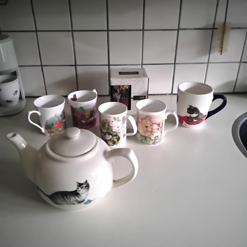 5 Engelse en 1 francien's  mokken, Ophalen of Verzenden, Nieuw, Overige stijlen, Overige typen