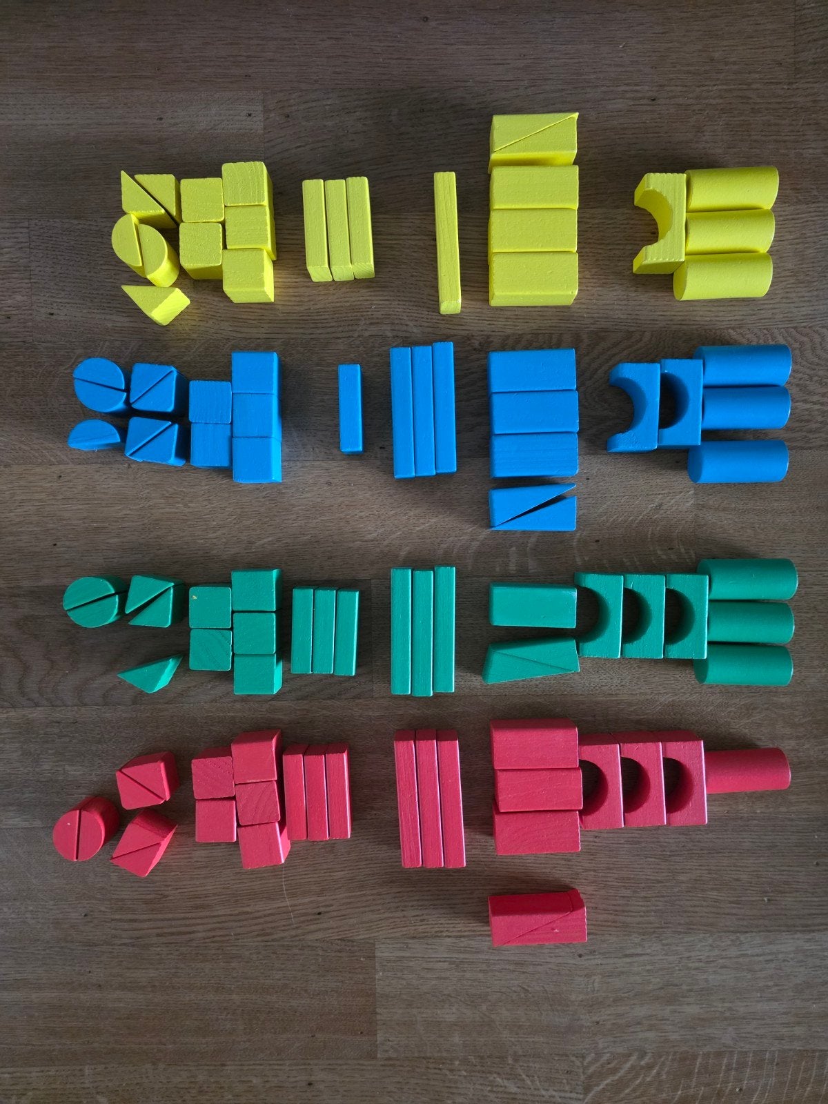 Grote set houten bouwblokken in diverse kleuren, Ophalen of Verzenden