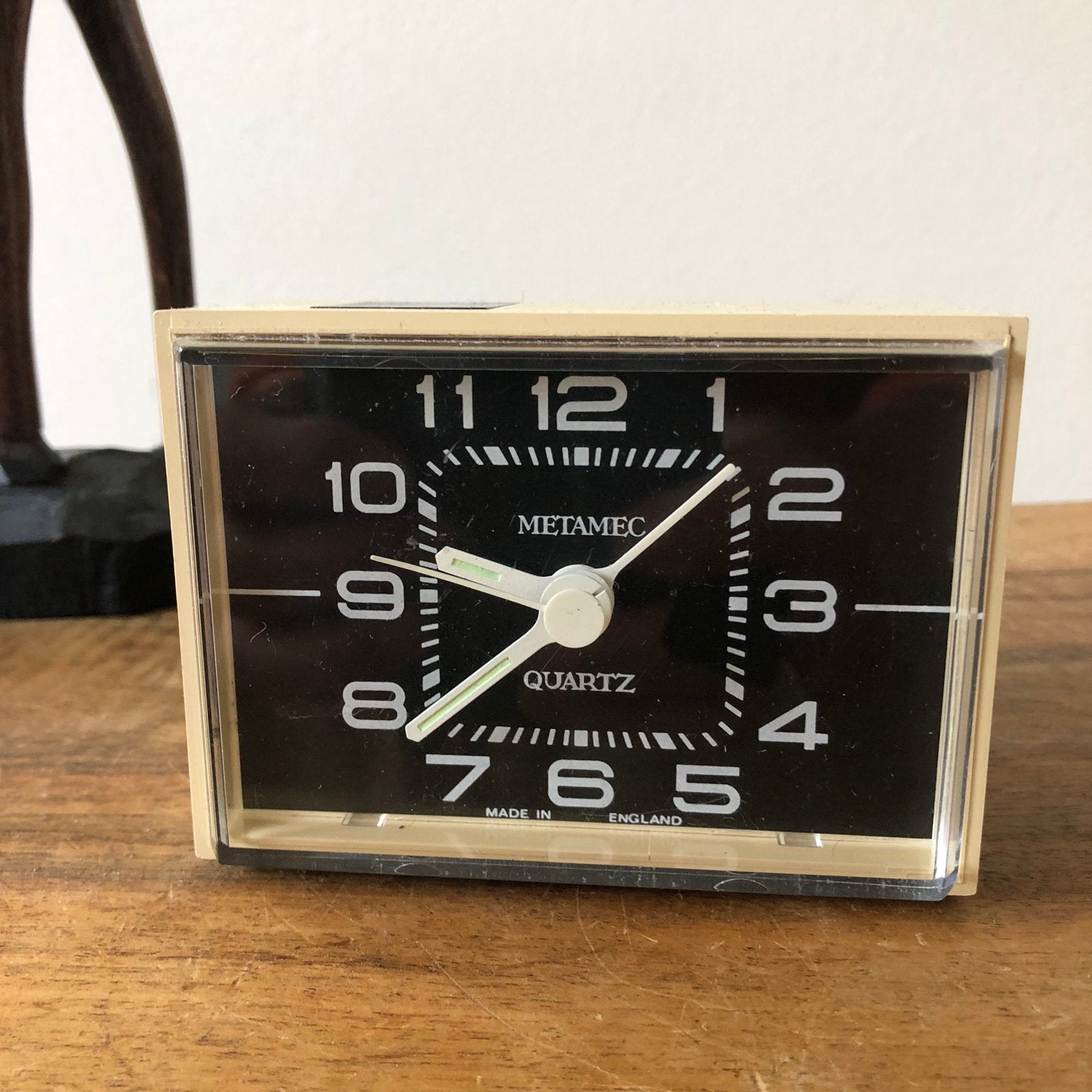 Vintage Metamec Quartz wekker | Engeland | jaren 70, Ophalen of Verzenden, Zo goed als nieuw
