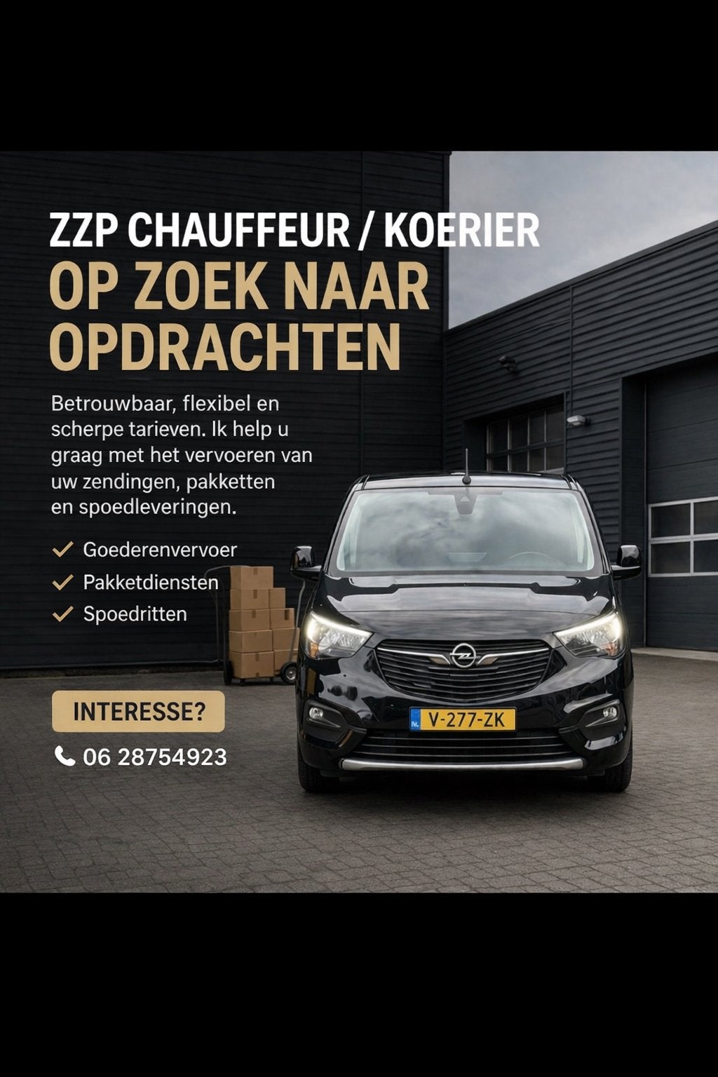 Koerier zoekt opdrachten, Variabele uren, Vanaf 5 jaar, Freelance of Uitzendbasis