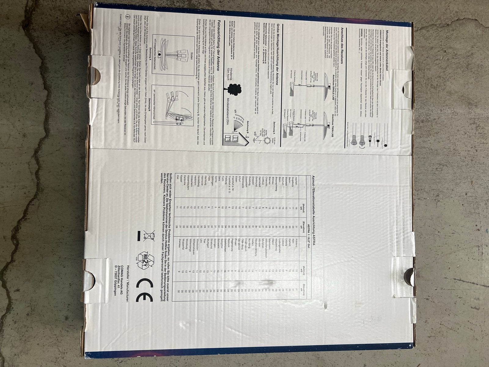 Nieuw Comag Satelliet-Anlage 55cm Komplett-Set, Ophalen, Nieuw, (Schotel)antenne, Overige merken