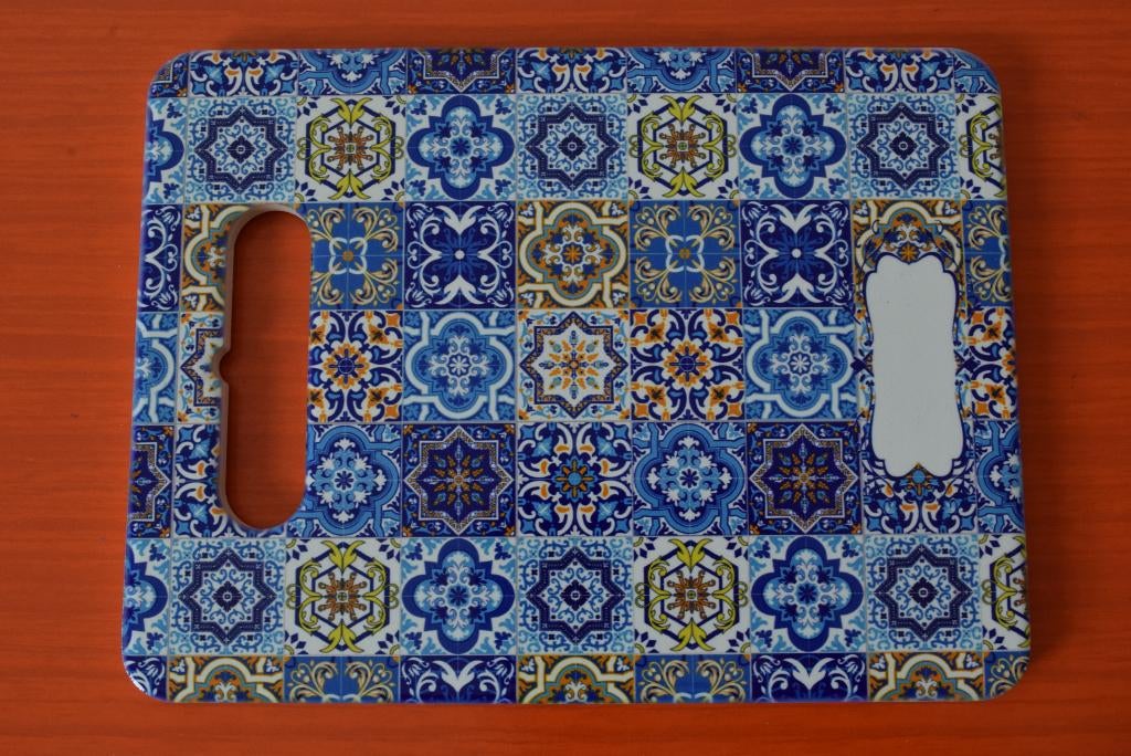 Prachtig nieuw keramisch snijplankje / kaasplankje - Tegels, Blauw, Snij-/serveerplank, Nieuw, Ophalen of Verzenden