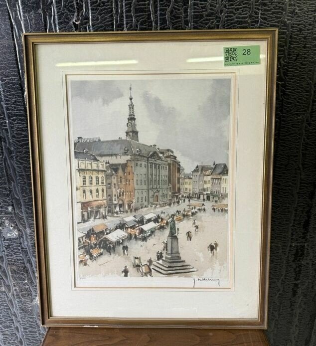 Schilderij 's Hertogenbosch van Hendrik De Laat, Ophalen