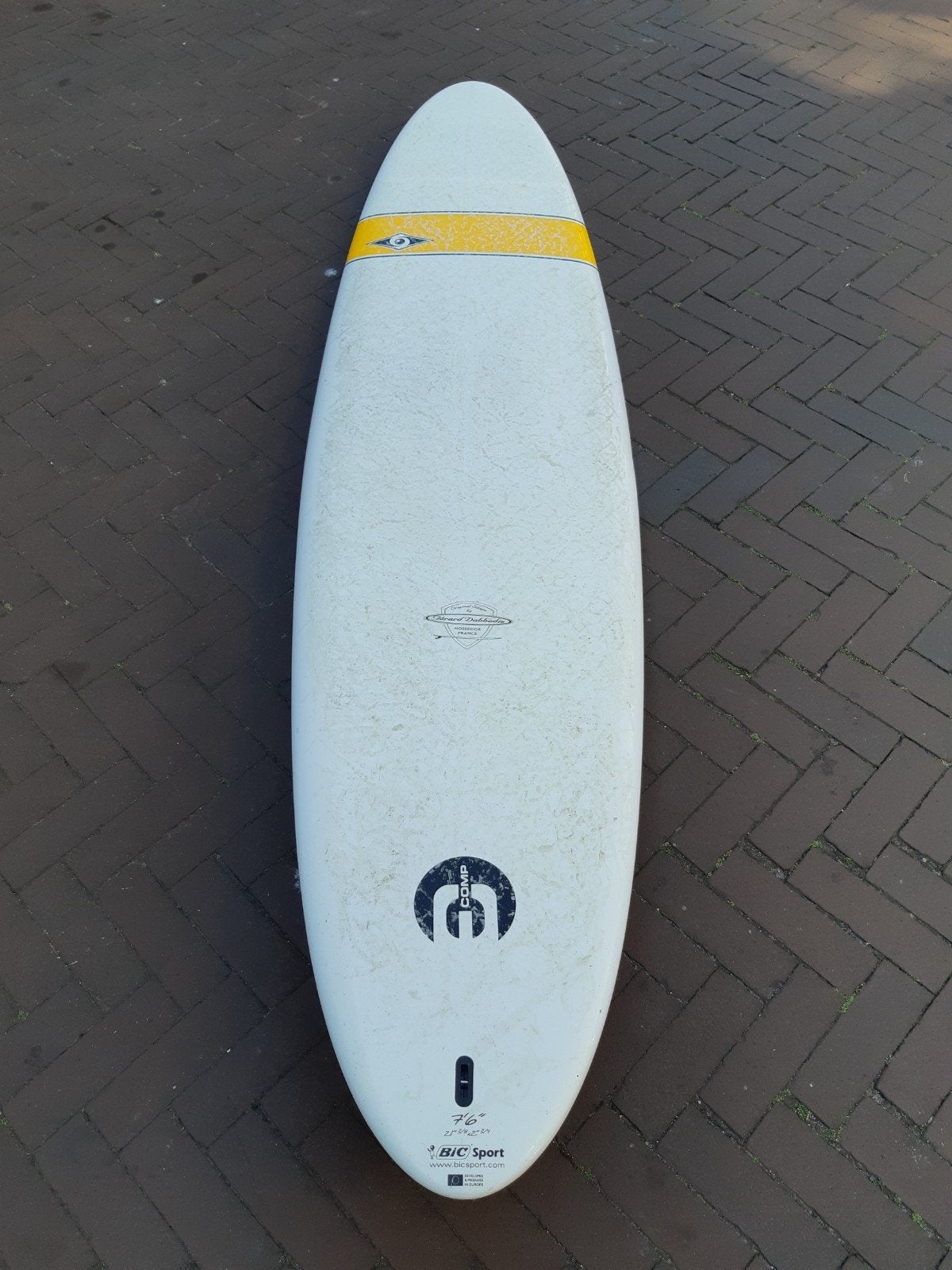 bic 7"6 midlength epoxy, Watersport en Boten, Golfsurfen, Ophalen, Gebruikt, Funboard, Met vinnen