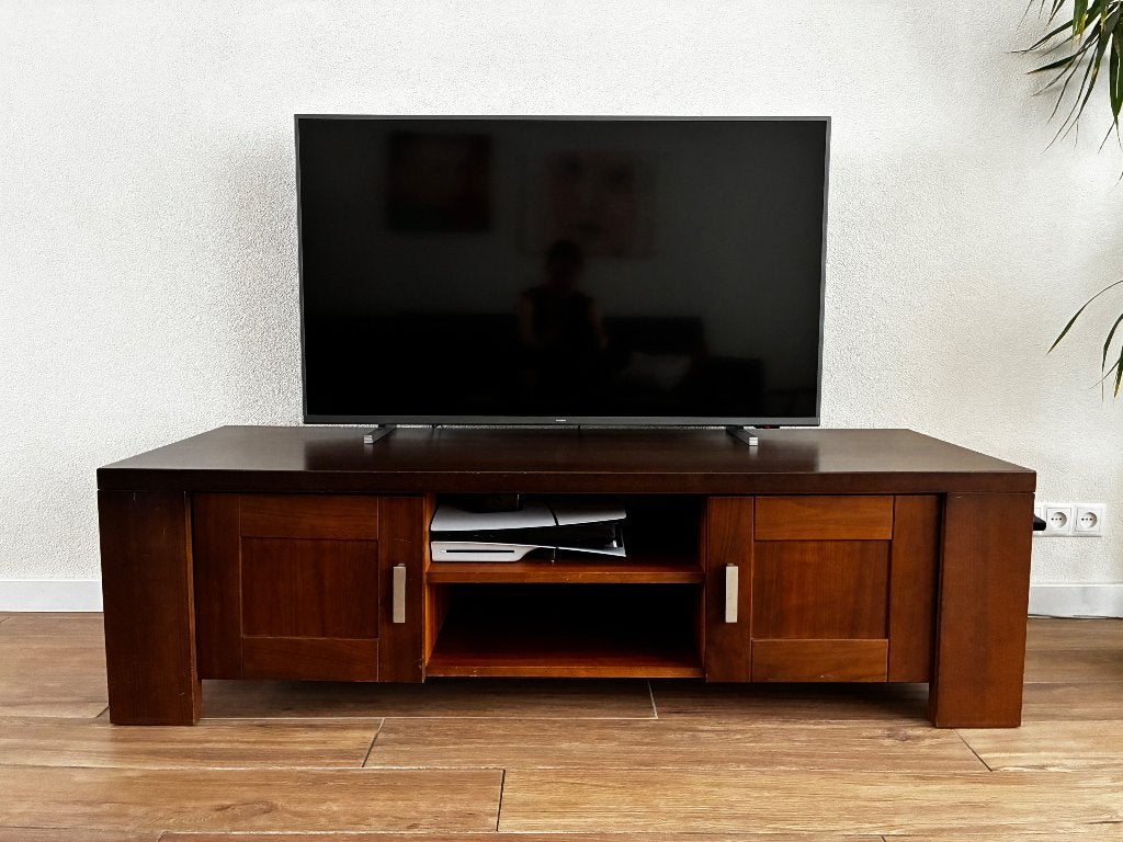 TV kast, notenhout, Ophalen, Gebruikt, 150 tot 200 cm, Minder dan 100 cm