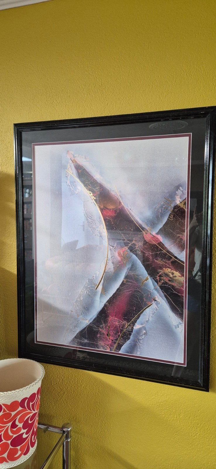 Abstract Schilderij 96x76 cm - Luxe met Gouden Accenten, Ophalen