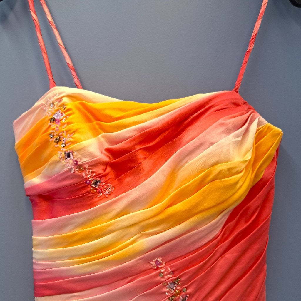 Cocktailjurk van BDBA Sunset Glamour 100% zijde mt XS 49896, Kleding | Dames, Jurken, BDBA, ., BDBA, Ophalen of Verzenden