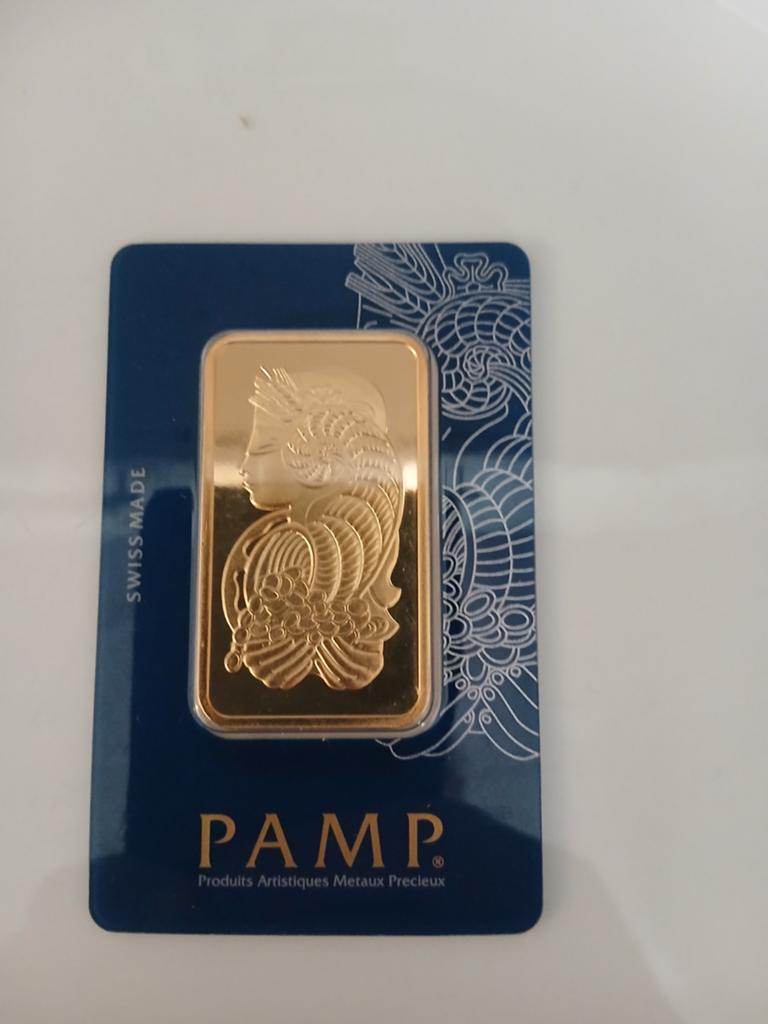 Goudbaar 50 gram PAMP Suisse Fine Gold 999.9 met toebehoren, Ophalen of Verzenden, Goud