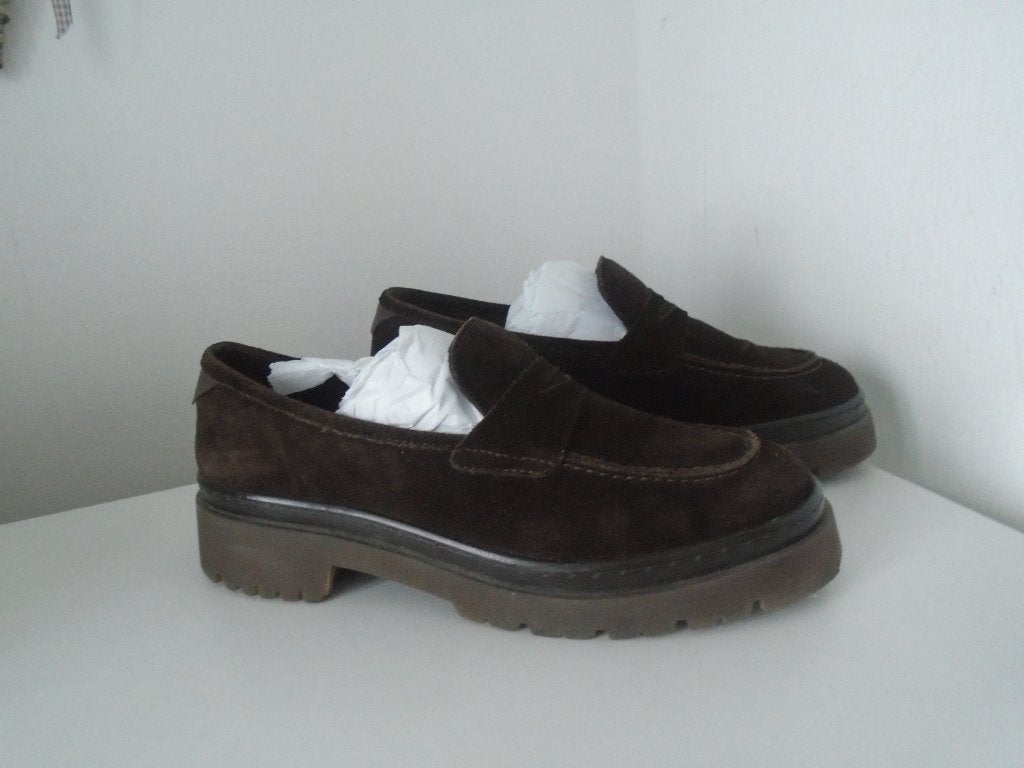 Gant suède Loafers instappers met dikke zool maat 39, Kleding | Dames, Schoenen, Bruin, Verzenden, Instappers, Zo goed als nieuw