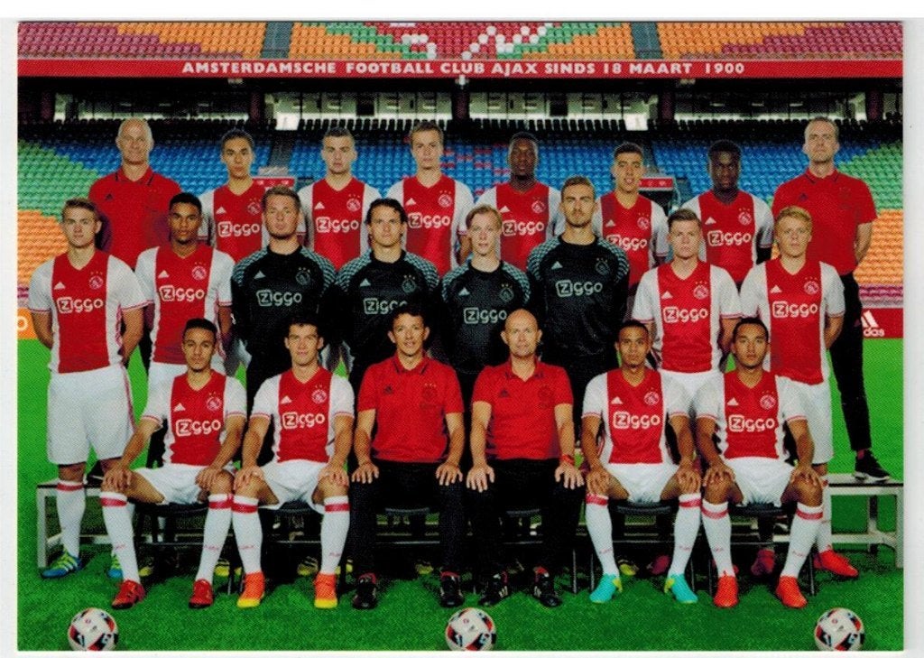 Elftalfoto Jong Ajax seizoen 2016 - 2017, Ophalen of Verzenden, Zo goed als nieuw, Ajax, Spelerskaart