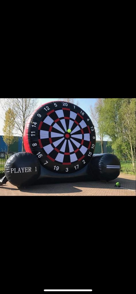 Opblaasbaar Dartbord Dubbelzijdig met Nieuwe Ballen, Ophalen, Zo goed als nieuw