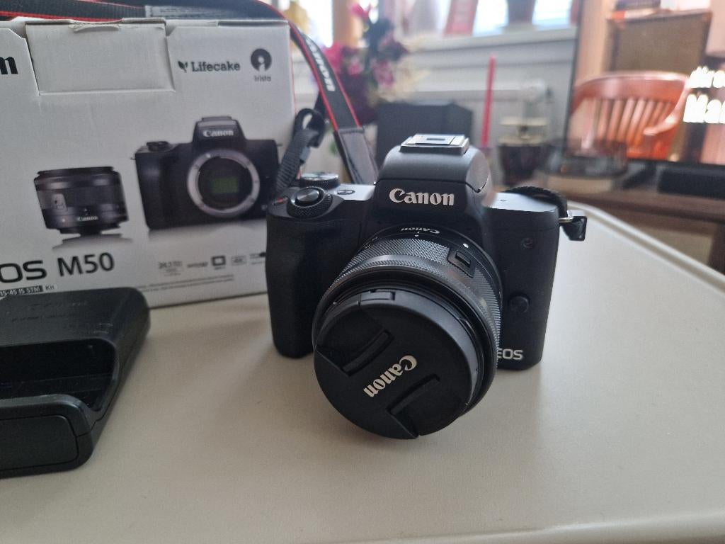 Canon M50 + kitlens en accessoires, Audio, Tv en Foto, Fotocamera's Digitaal, Ophalen, Canon, Zo goed als nieuw, 4 t/m 7 keer