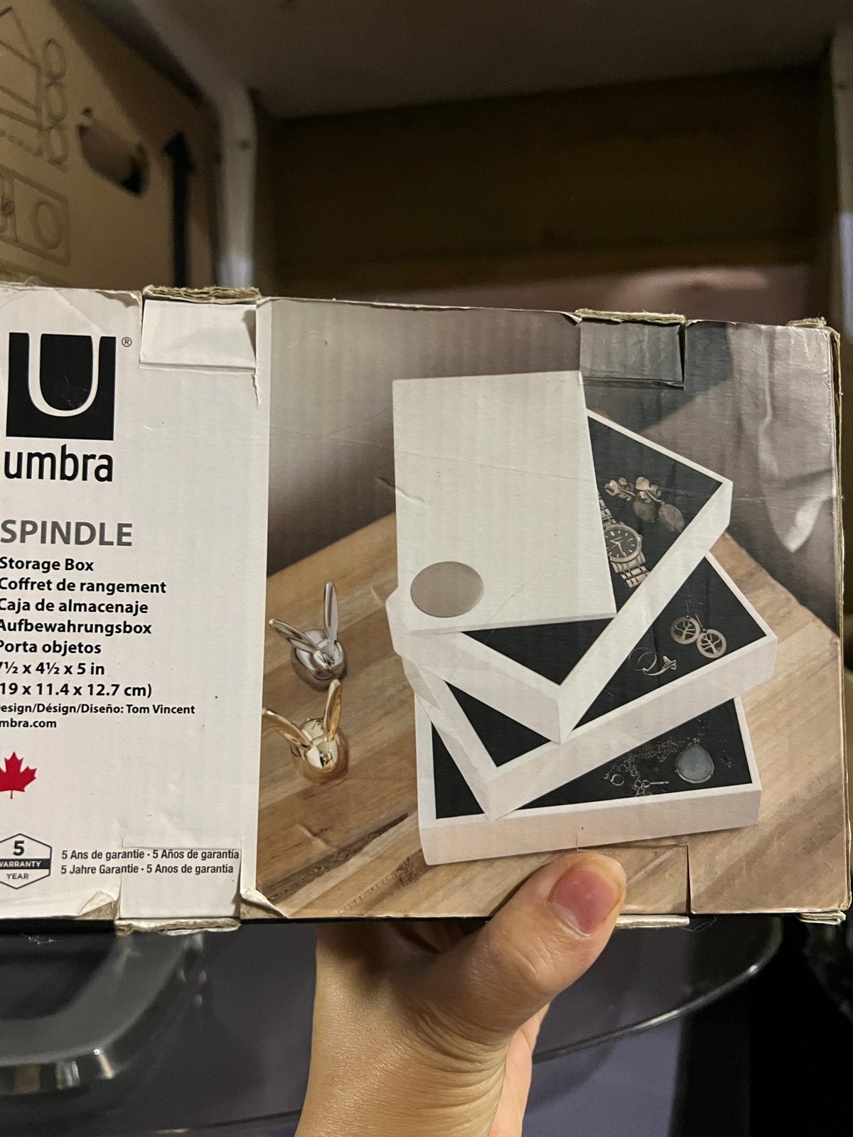 Umbra Spindle Opbergdoos - Sieraden/Accessoires, Hout, Nieuw, Ophalen of Verzenden, Modern