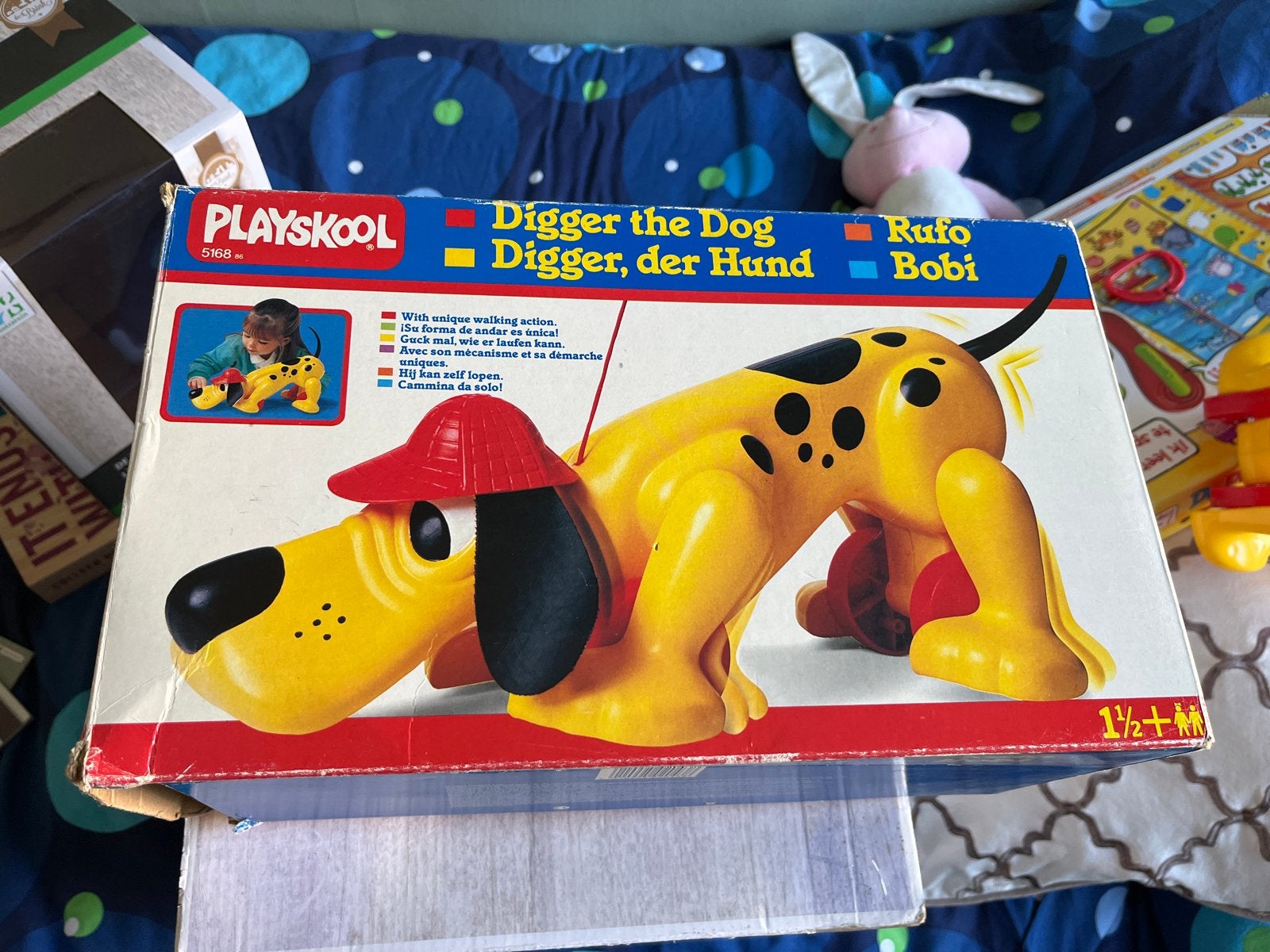 Playskool Digger the Dog Trekfiguur - Vintage Speelgoed, Ophalen, Gebruikt, Overige typen, Met wieltjes