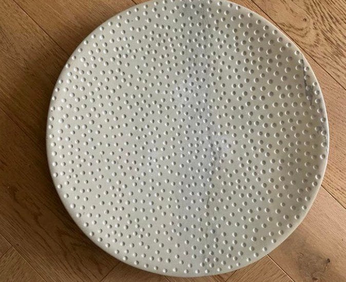 Grote natuurstenen schaal platte serveerschaal zwaar ø36cm, Huis en Inrichting, Woonaccessoires | Schalen en Manden, Ophalen of Verzenden