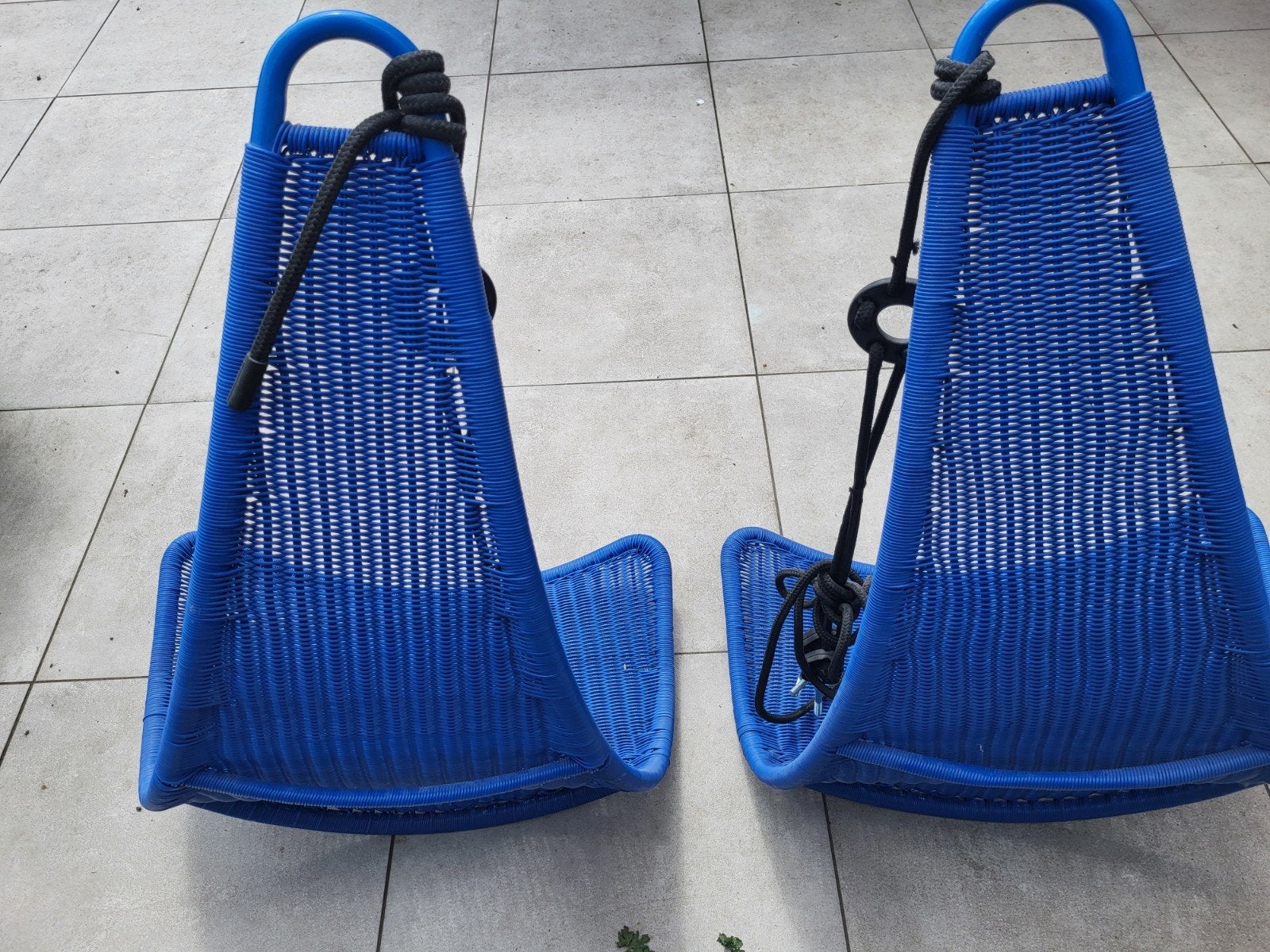 Twee hangstoelen van ikea, Ophalen, Gebruikt, Blauw, Twee