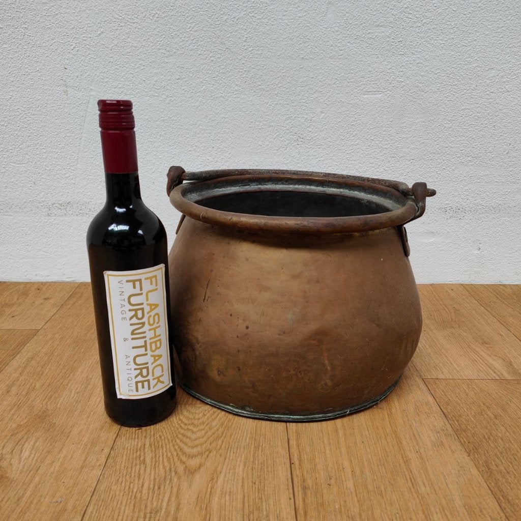 Robuuste koperen ketel heksenketel haardketel 706, Antiek en Kunst, Ophalen of Verzenden, Koper