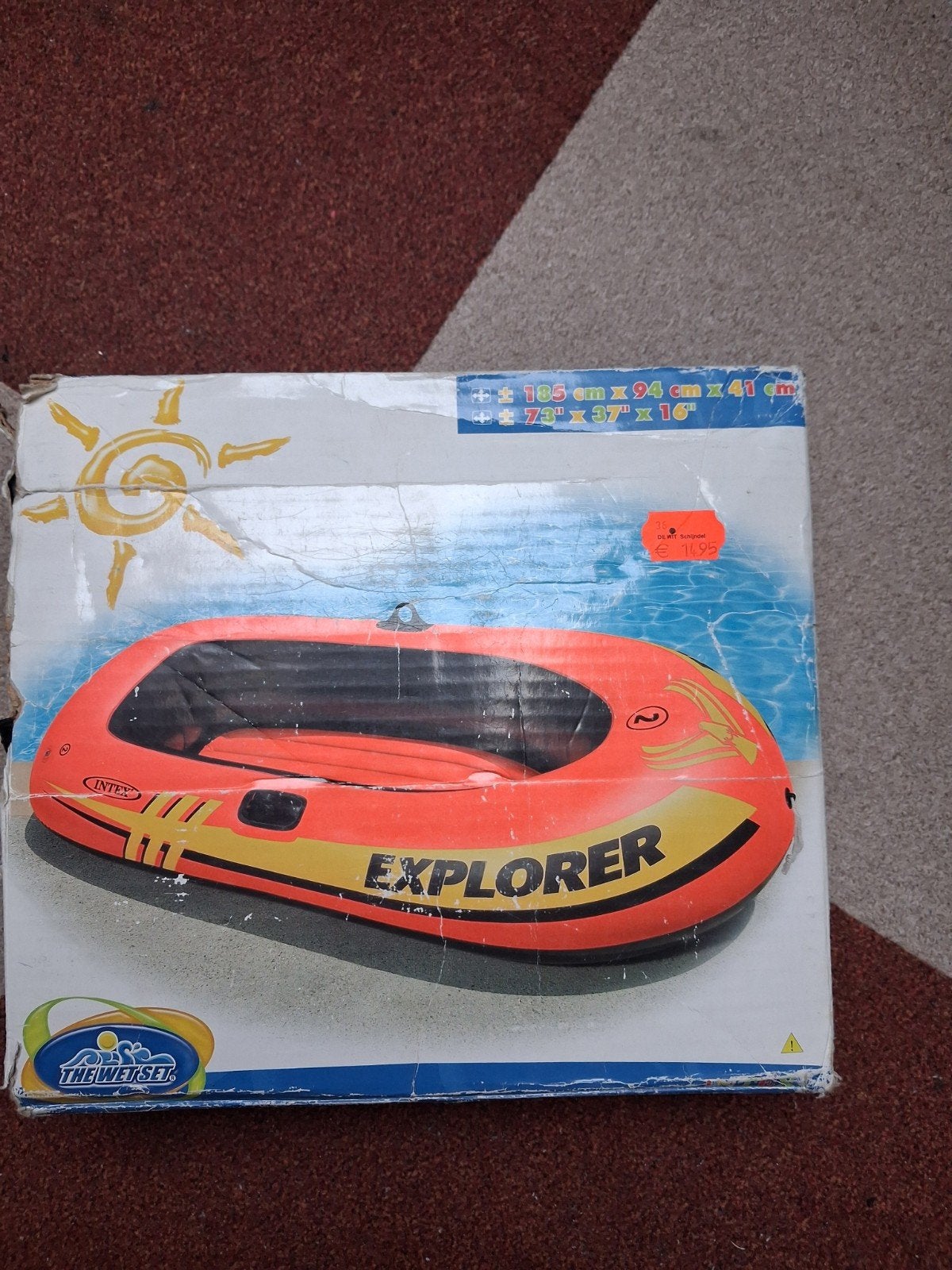 Rubberen opblaas boot 2 personen, Ophalen, Overige typen, Twee personen, Gebruikt