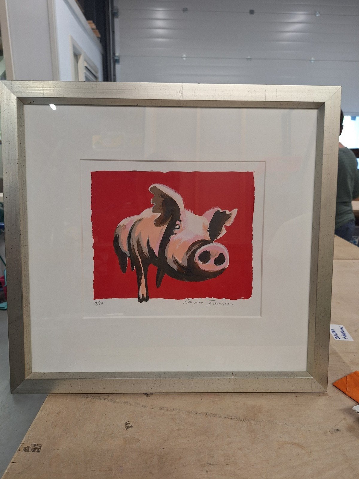 Zeefdruk 'Varken' van Casper Faassen WD29, Antiek en Kunst, Kunst | Schilderijen | Klassiek, Ophalen