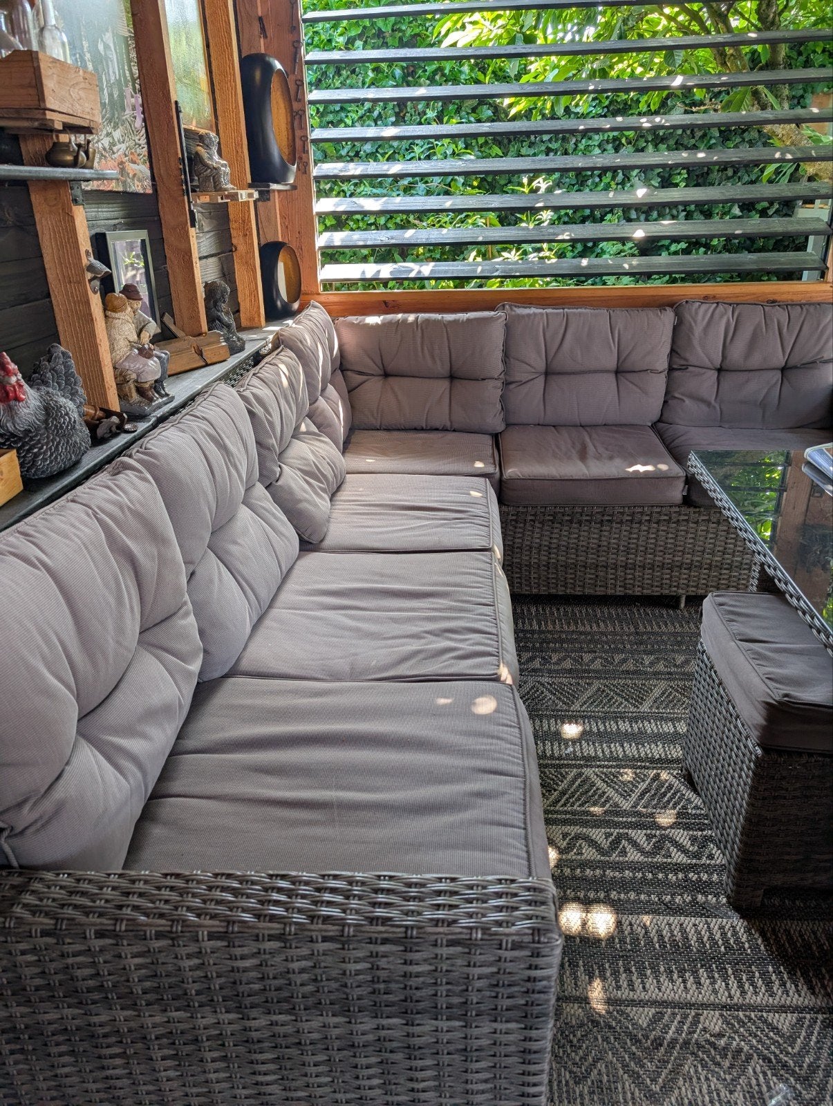 Loungebank kussens - 60x60 cm zit, 60x40 cm rug, Tuin en Terras, Tuinmeubel-accessoires, Ophalen, Gebruikt