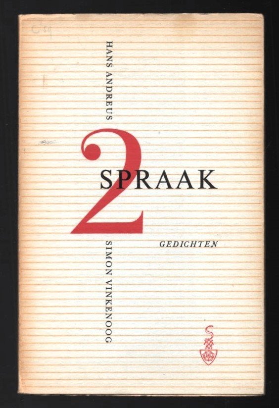 Hans Andreus / Simon Vinkenoog ~ Tweespraak ~ 1956, Boeken, Verzenden, Gelezen, Nederland