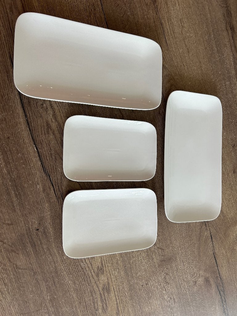 4 witte serveer-/tapasschaaltjes - nieuw, Ophalen, Nieuw, Schaal of Schalen, Overige stijlen