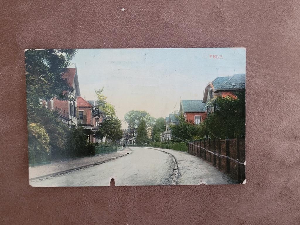 Ansichtkaart Velp straat onbekend stempel Den Hulst, Ophalen of Verzenden, Voor 1920, Gelopen, Gelderland