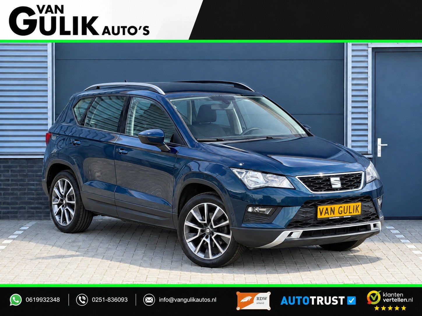 Seat Ateca 1.0 EcoTSI Style | Standkachel | Camera | Carplay, Voorwielaandrijving, Stof, Gebruikt, Zwart