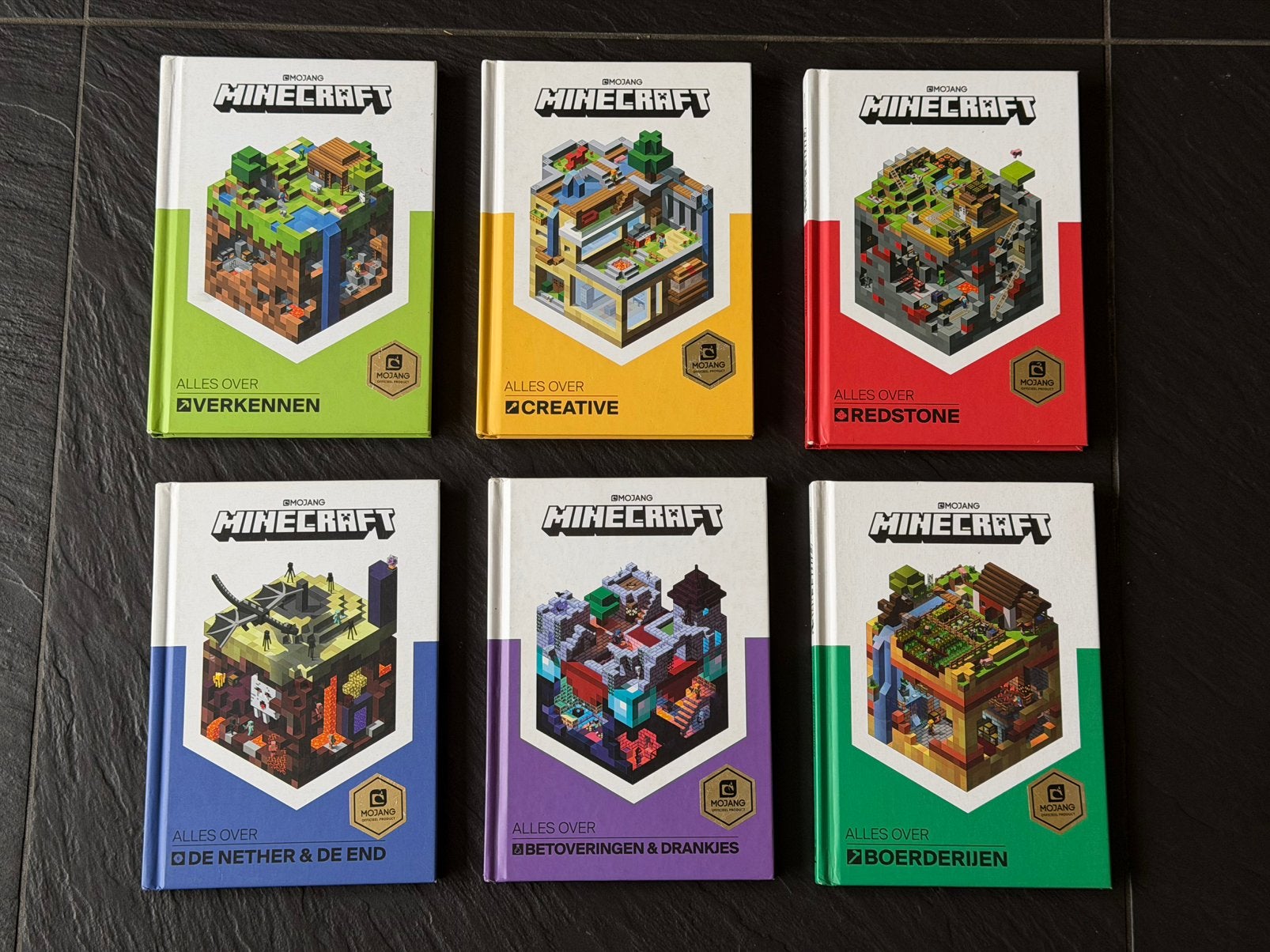 Minecraft "Alles over" boeken - pakket van 6 boeken, Boeken, Ophalen, Zo goed als nieuw