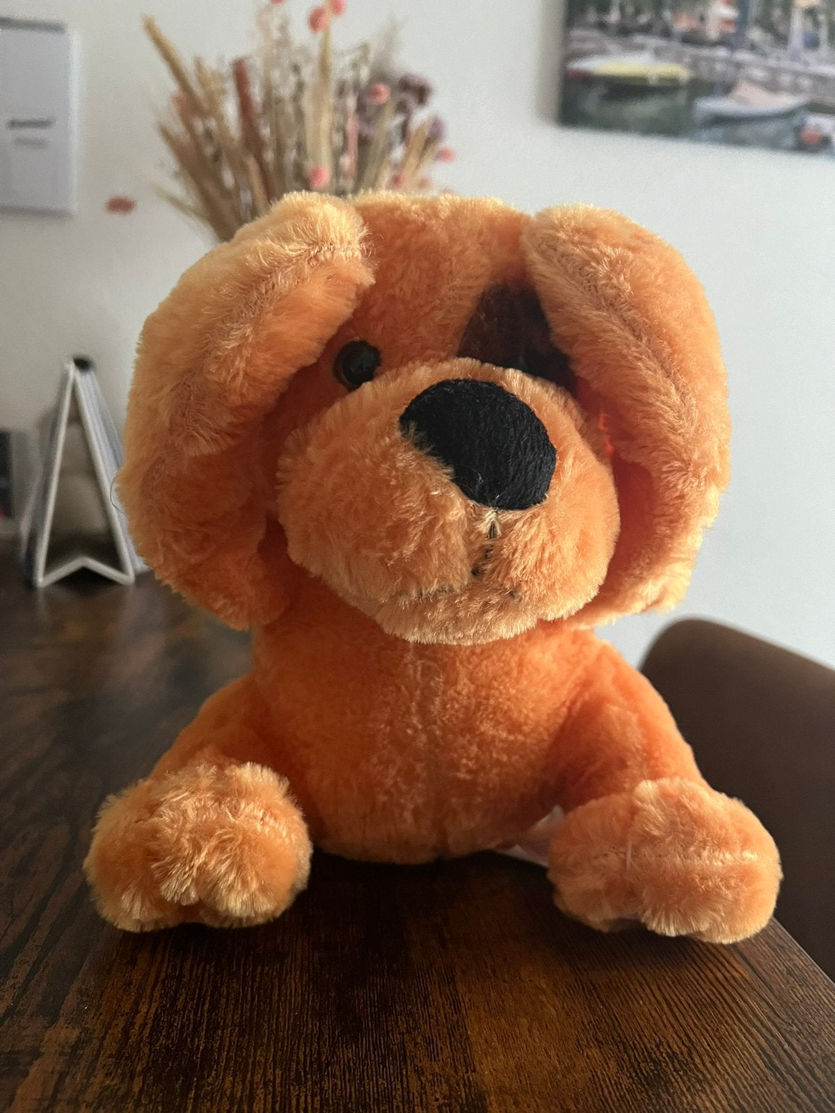 Interactieve knuffelhond met geluid en beweging, Zo goed als nieuw, Interactief, Bruin, Hond