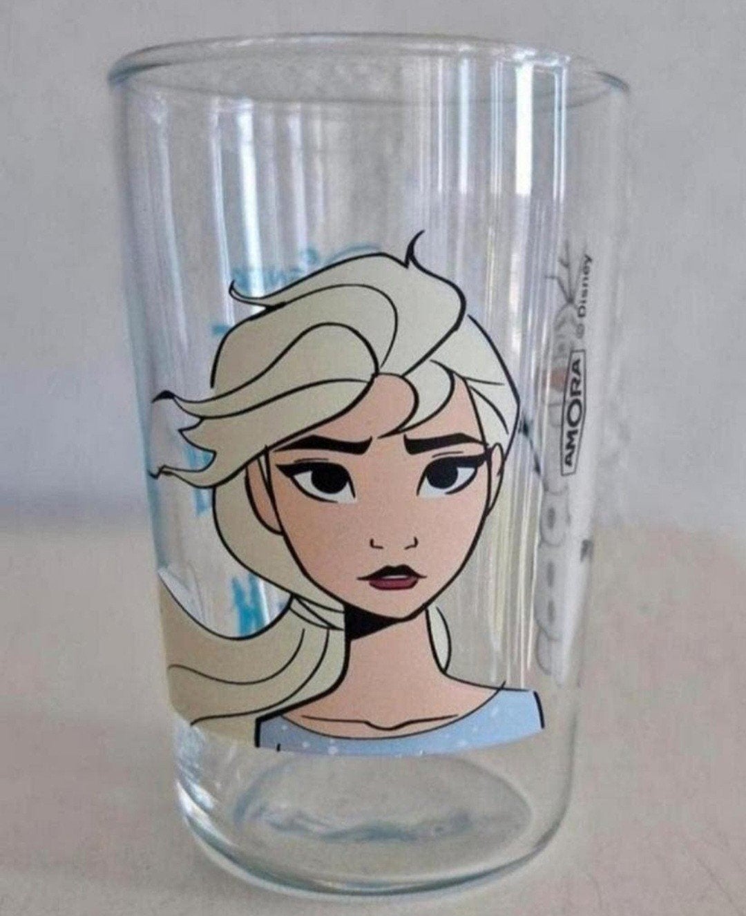 Disney Glas Frozen, Ophalen of Verzenden, Zo goed als nieuw, Frisdrankglas