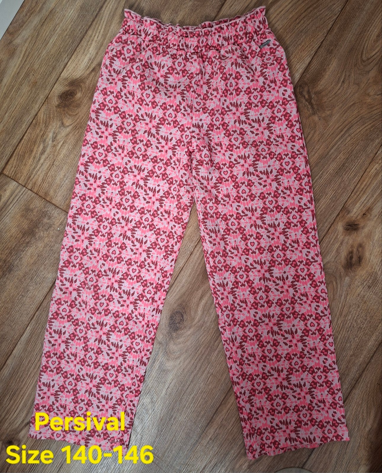Persival broek maat 140-146, roze met bloemenprint, Broek, Persival, Meisje, Ophalen of Verzenden