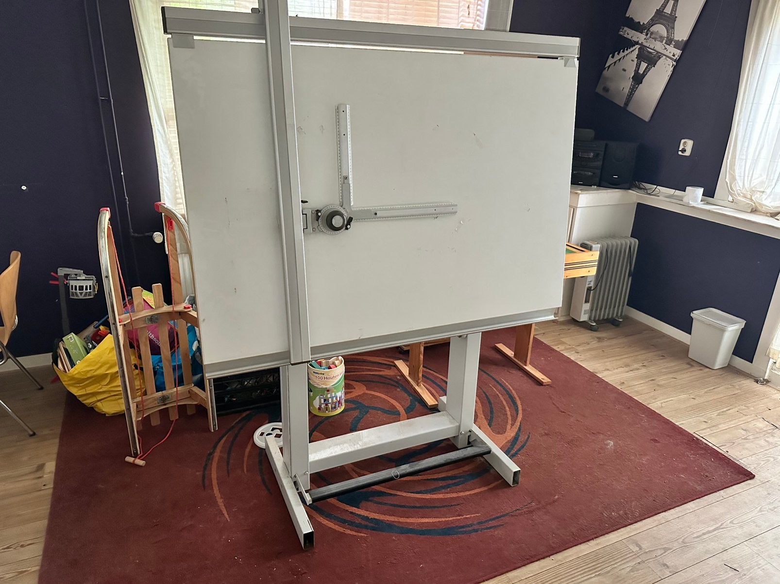 Goed werkende tekentafel A0 formaat gratis, Doe-het-zelf en Verbouw, Tekentafels, Ophalen, Gebruikt, 130 tot 150 cm