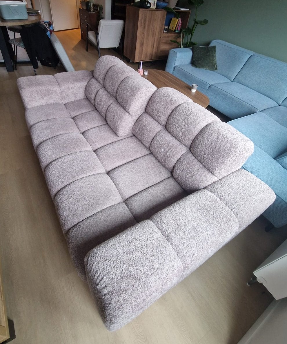3-zits bank (nieuw!), Ophalen, 100 tot 125 cm, Rechte bank, Stof