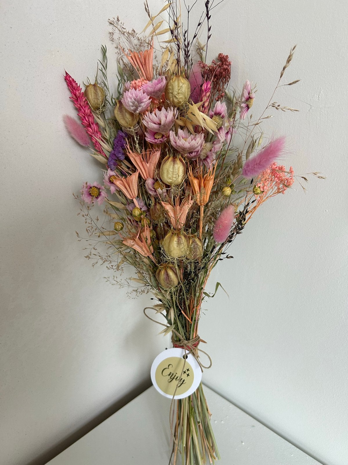 Prachtig droogbloemen boeket - 48cm lang, Ophalen of Verzenden, Nieuw