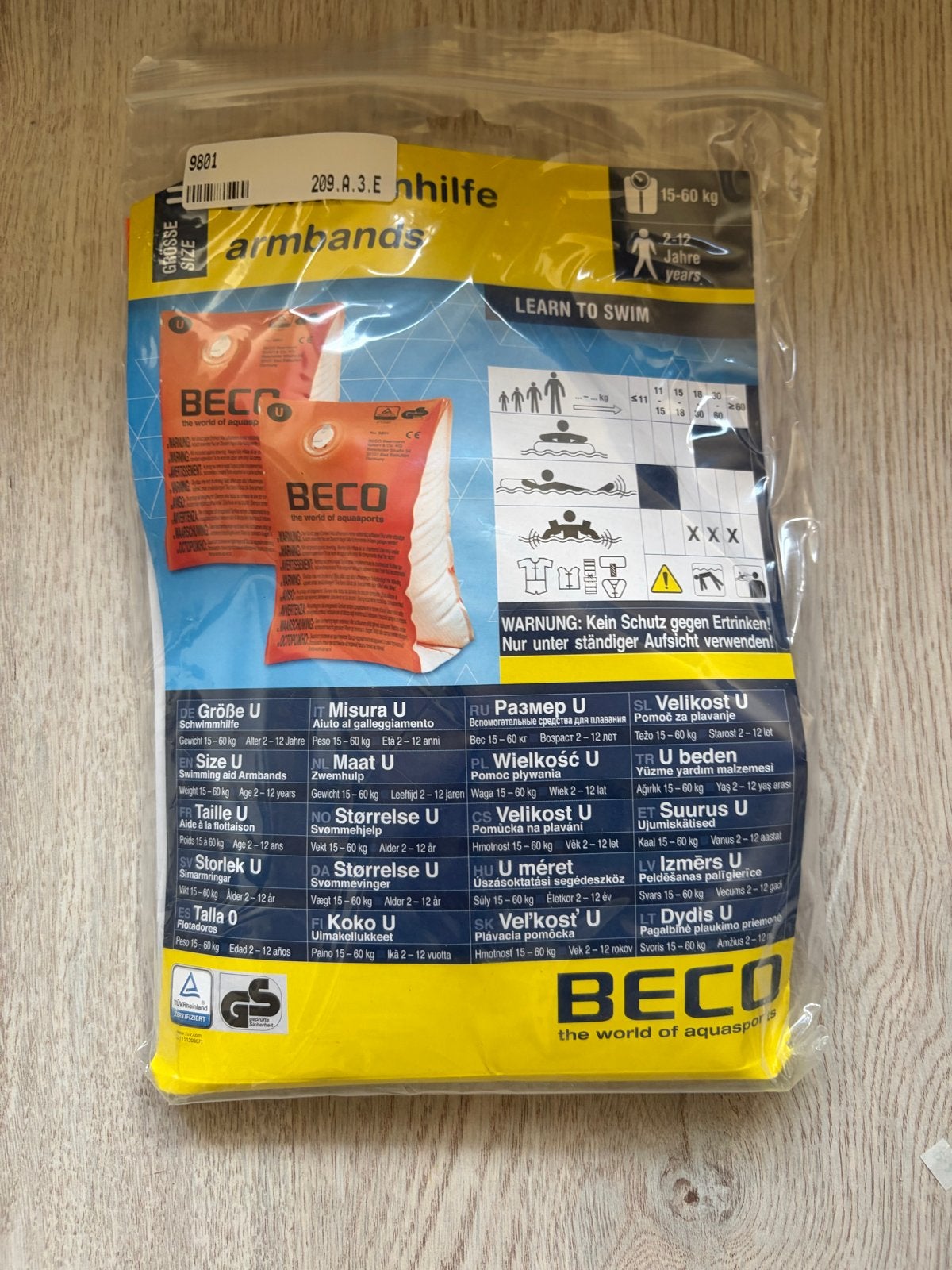 Beco Zwembandjes - Maat U (15-60 kg, 2-12 jaar), Ophalen of Verzenden, Nieuw