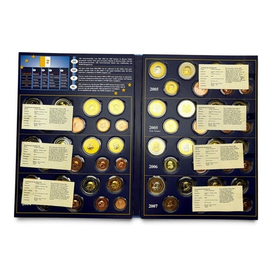 Een doos vol met diverse euro muntsets, Ophalen of Verzenden, Overige landen, 2 euro, Zilver