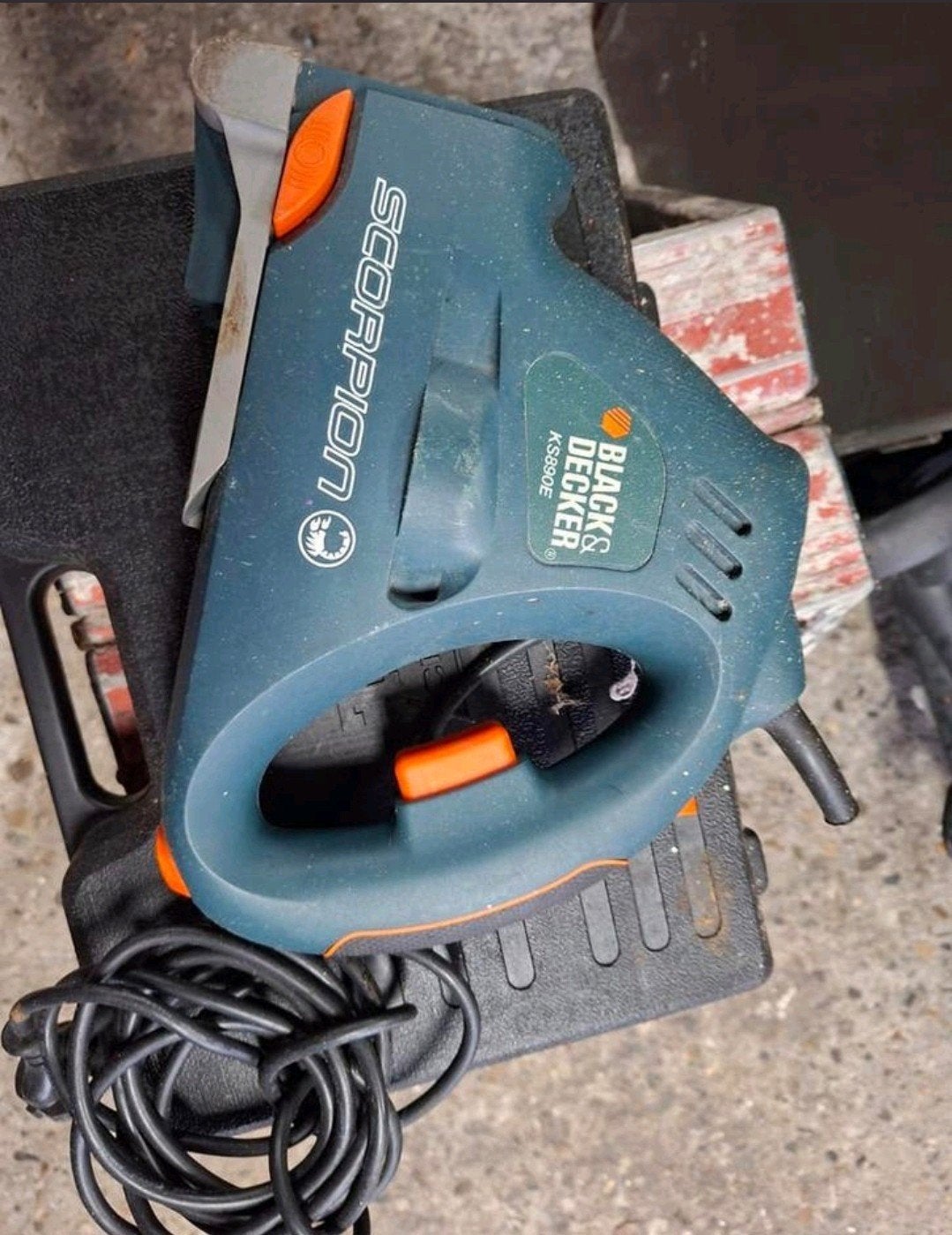 Black & Decker Scorpion Reciprozaag KS890E, Gebruikt, 70 mm of meer, 600 tot 1200 watt, Ophalen of Verzenden