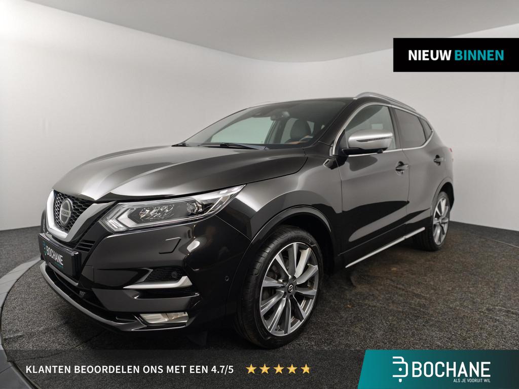 Nissan Qashqai 1.3 DIG-T Tekna + | Panoramadak | Leer | Came, Gebruikt, 4 cilinders, Zwart, Bedrijf