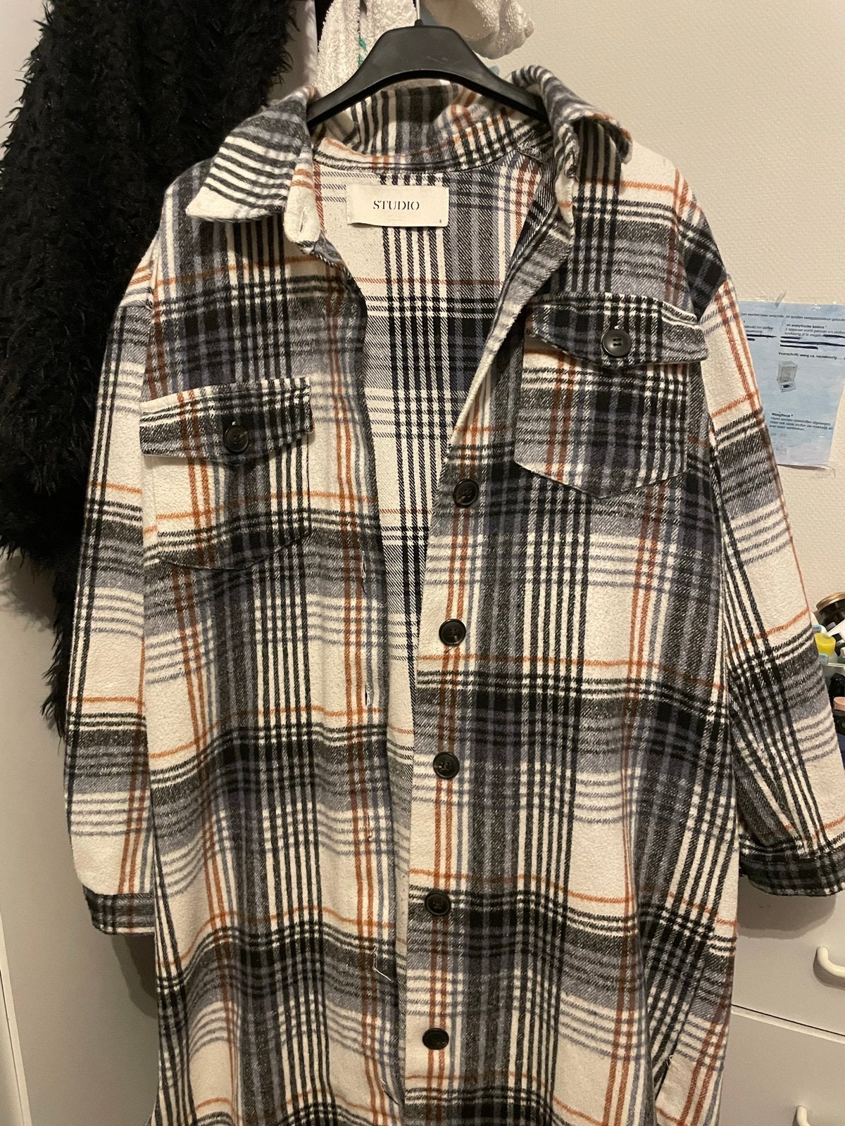 Nieuwe STUDIO geruite overshirt/jas in maat M, Kleding | Dames, Maat 38/40 (M), Zwart, Nieuw, Ophalen of Verzenden