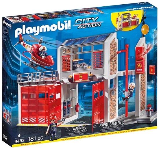 PLAYMOBIL City Action Grote Brandweerkazerne met Helicopter, Kinderen en Baby's, Speelgoed | Playmobil, Ophalen of Verzenden, Nieuw