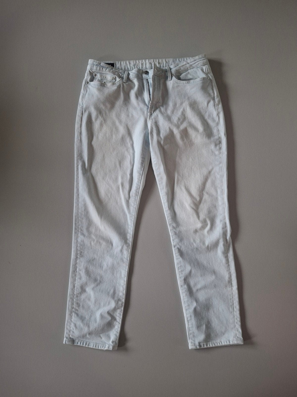 Denham Jolie High Rise Straight Jeans W32 L30 Lichtblauw, Denham, Blauw, Ophalen of Verzenden, Zo goed als nieuw