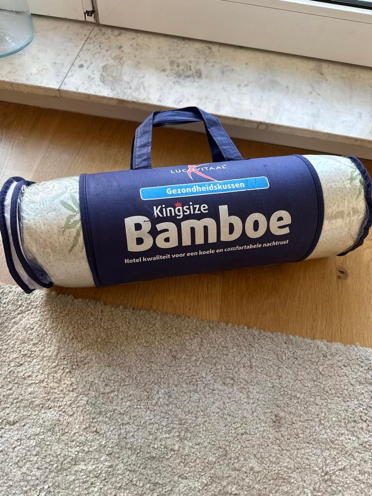 Nieuw Bamboe Gezondheidskussen - Kingsize, Ophalen of Verzenden, Nieuw, Wit, Rechthoekig
