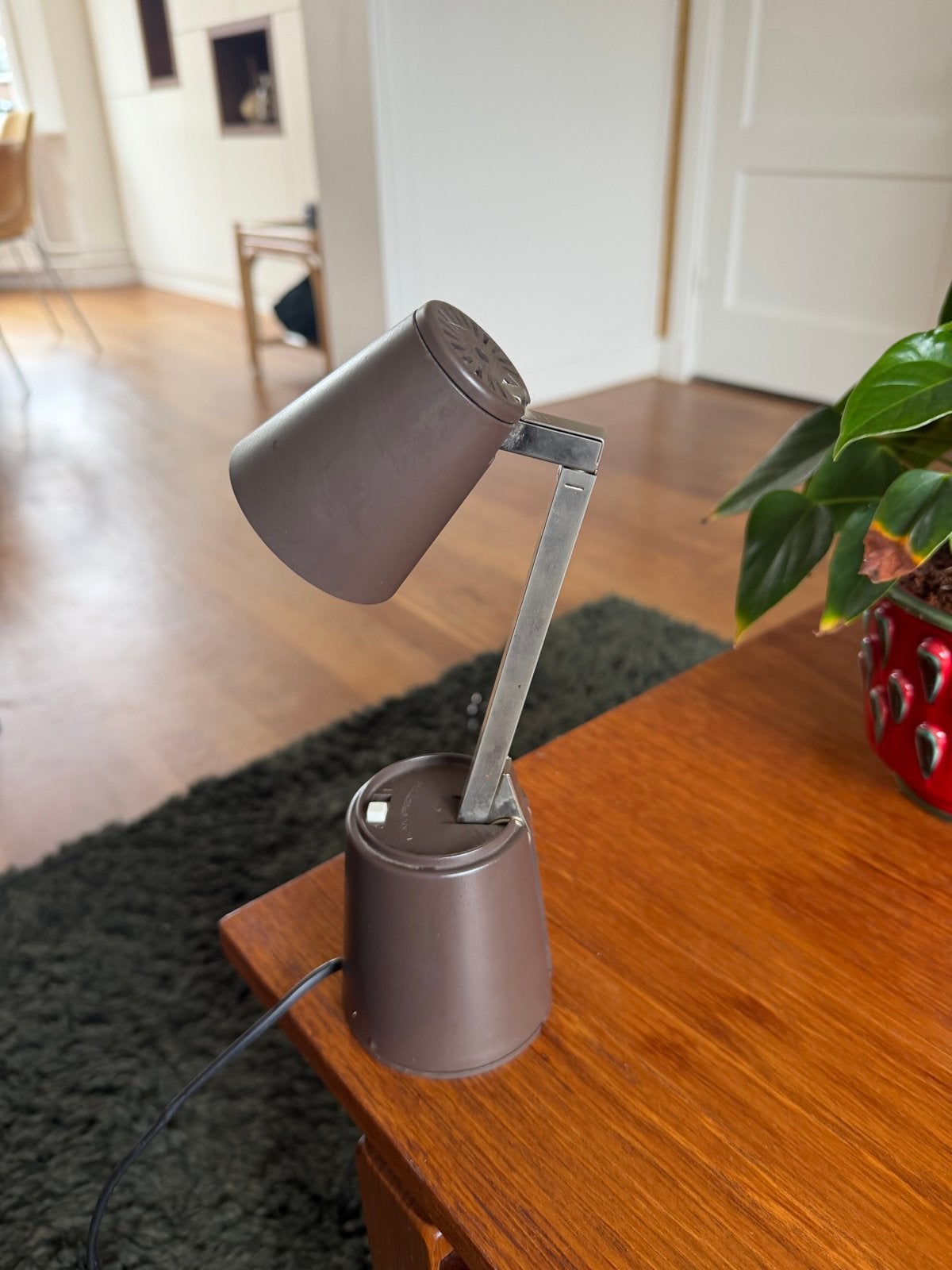 Vintage Lampette burolamp Koch Creations 1963 - Bruin, Huis en Inrichting, Lampen | Tafellampen, Gebruikt, Overige merken, Vintage