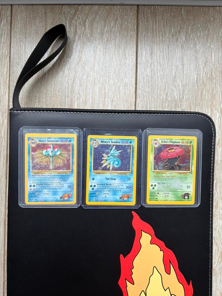3 originele Pokémon kaarten uit de Gym Heroes., Ophalen of Verzenden, Zo goed als nieuw, Meerdere kaarten