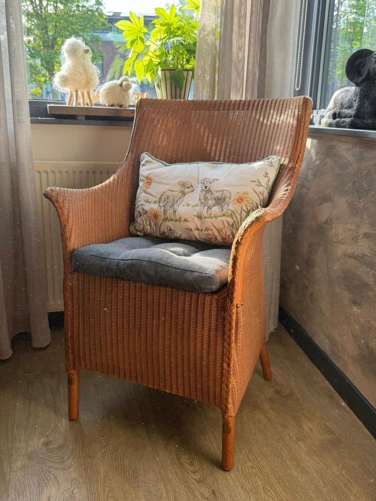 Rieten stoelen, 3 stuks, Huis en Inrichting, Stoelen, Ophalen, Gebruikt, Bruin, Twee