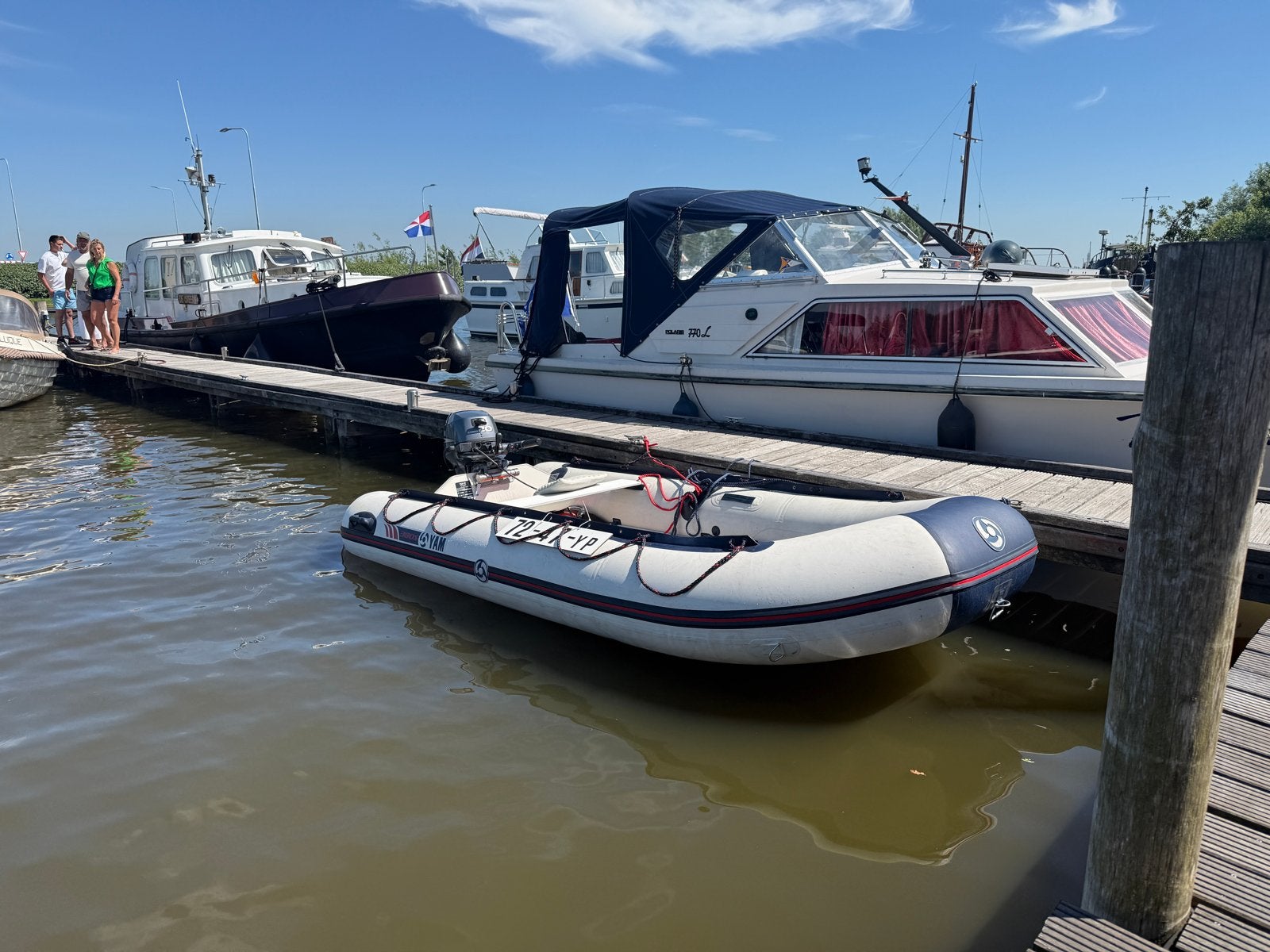 Yamaha YAM 380S rubberboot met Pega boottrailer, Watersport en Boten, Minder dan 1500 kg, Gebruikt, Overige typen, Minder dan 6 meter