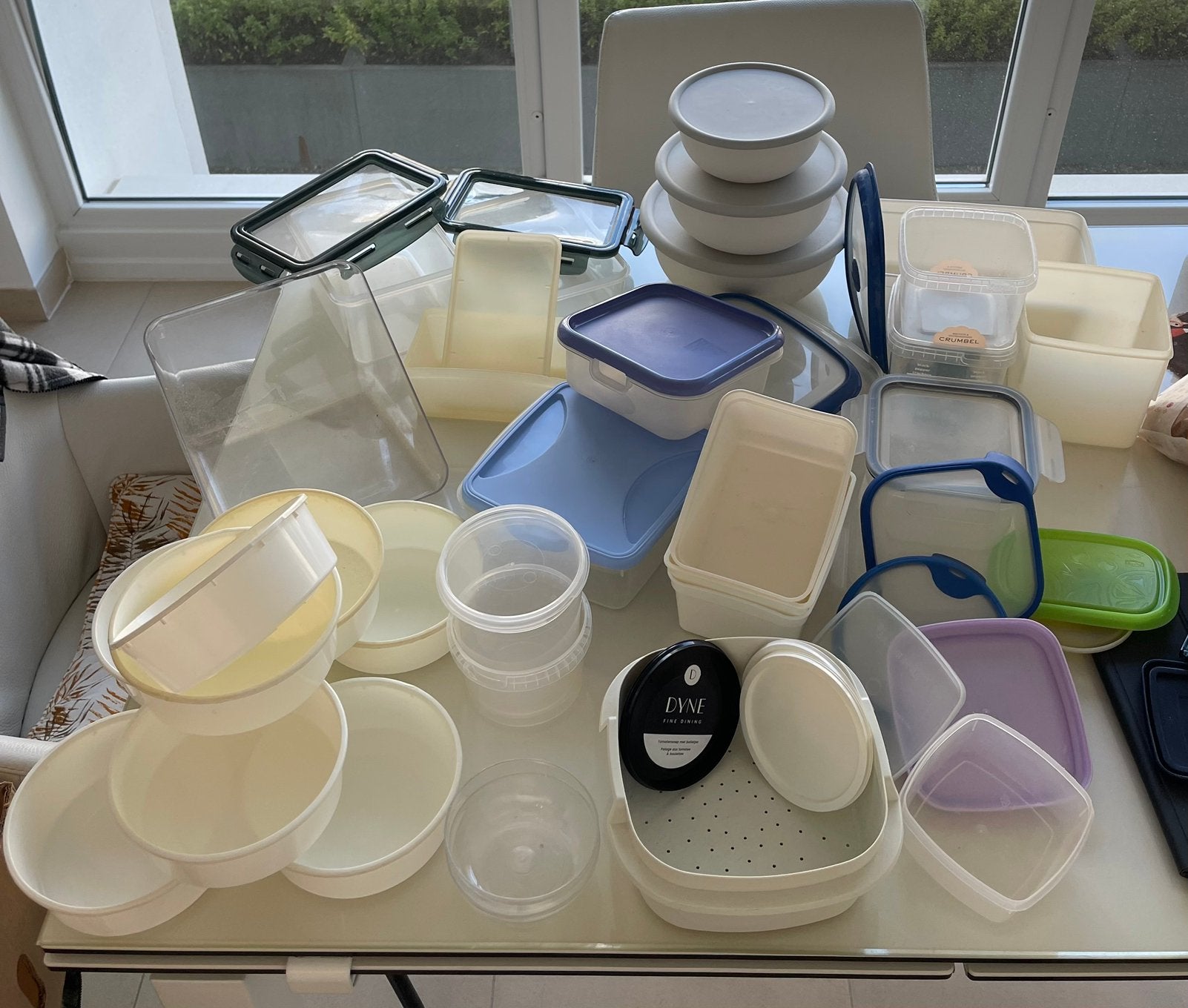 Groot lot plastic bewaarbakjes / vershoudbakjes (Grote set!), Huis en Inrichting, Ophalen of Verzenden, Zo goed als nieuw