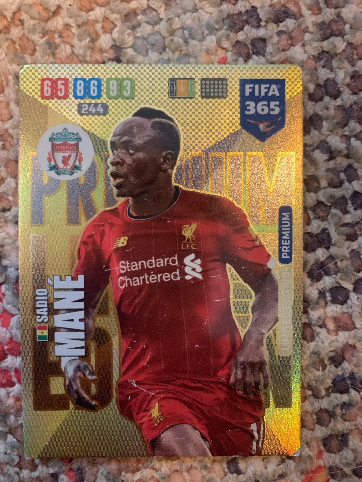Panini FIFA 365 2019-2020 Mané Premium Limited Edition, Ophalen of Verzenden, Zo goed als nieuw, Buitenlandse clubs, Spelerskaart
